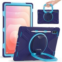 Защитный чехол Deexe Hand Grip для Samsung Galaxy Tab S12 Ultra / S11 Ultra (X930/X936) - Navy Blue: фото 1 из 10