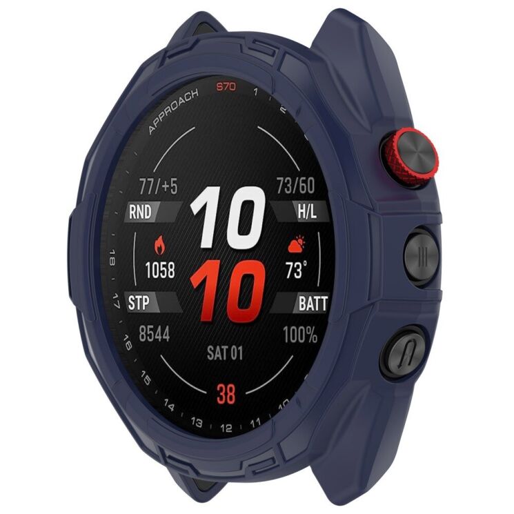 Защитный чехол Deexe Hollow Cover для Garmin Approach S70 42mm - Midnight Blue: фото 4 из 8