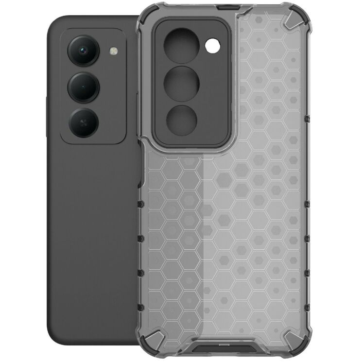 Защитный чехол Deexe Honeycomb Series для Xiaomi Redmi 15 - Black (390918B) Защитный чехол Deexe Honeycomb Series для Xiaomi Redmi 15 - Black: фото 2 из 5