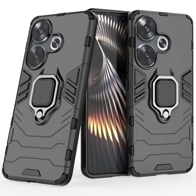 Защитный чехол Deexe Hybrid Case для Xiaomi Poco F6 - Black: фото 1 из 6