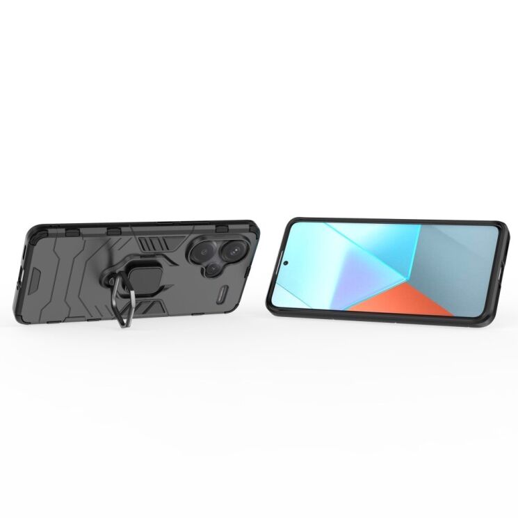 Защитный чехол Deexe Hybrid Case для Xiaomi Redmi Note 13 Pro+ - Black: фото 2 из 5
