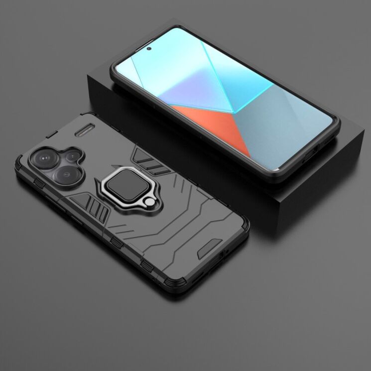 Защитный чехол Deexe Hybrid Case для Xiaomi Redmi Note 13 Pro+ - Black: фото 3 из 5