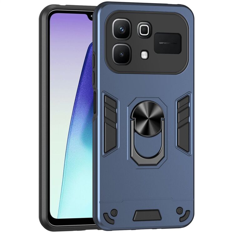 Захисний чохол Deexe Hybrid Shell для Infinix Note 60 Pro / Note 60 - Blue: фото 1 з 7
