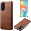 Защитный чехол Deexe Leather Back Cover для OPPO A98 - Brown (328418Z)