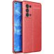 Защитный чехол Deexe Leather Cover для OPPO Reno 6 Pro / 6 Pro Plus - Red (294802R). Фото 1 из 8