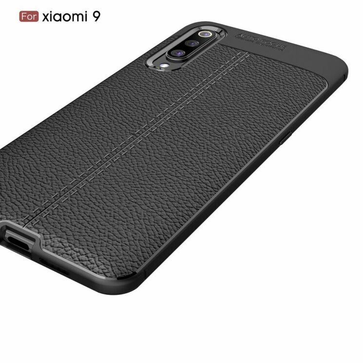 Захисний чохол Deexe Leather Cover для Xiaomi Mi 9 - Black: фото 5 з 21