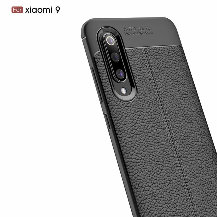 Захисний чохол Deexe Leather Cover для Xiaomi Mi 9 - Black: фото 4 з 21