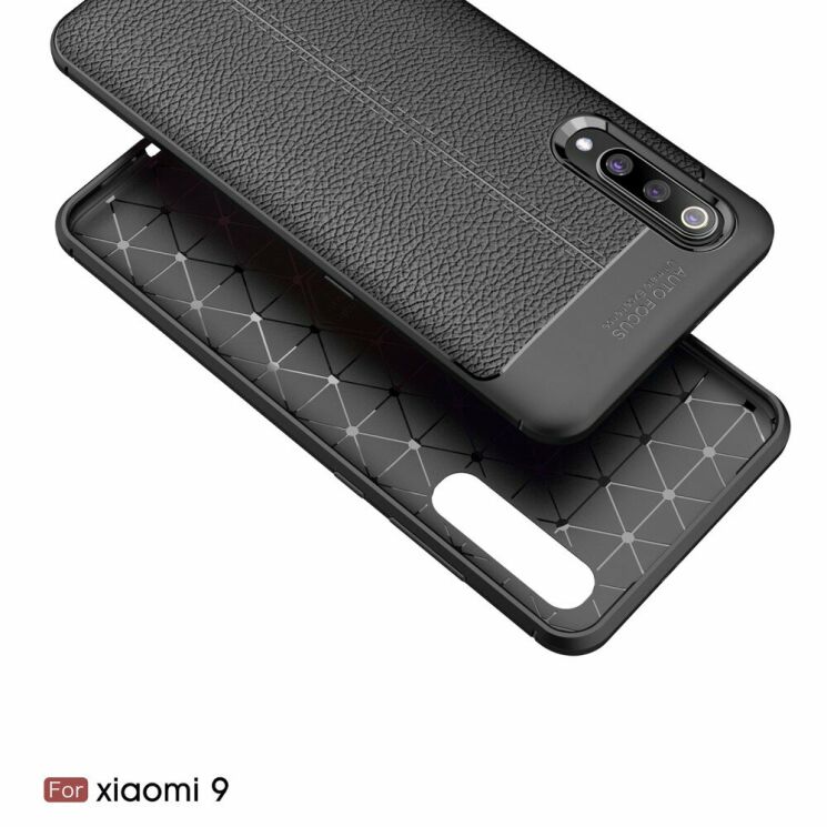 Захисний чохол Deexe Leather Cover для Xiaomi Mi 9 - Black: фото 3 з 21