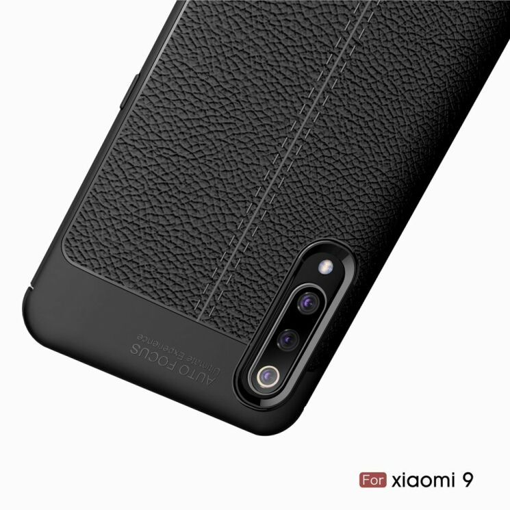 Захисний чохол Deexe Leather Cover для Xiaomi Mi 9 - Black: фото 12 з 21