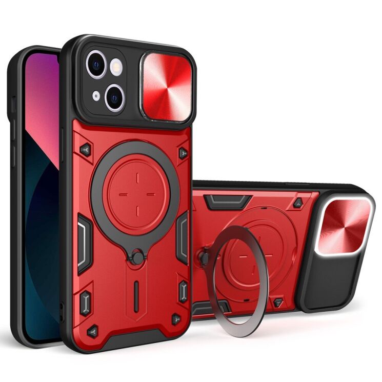 Защитный чехол Deexe Magnetic Space для Apple iPhone 13 - Red: фото 1 из 8