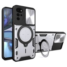 Защитный чехол Deexe Magnetic Space для Motorola Moto G22 / E32 / E32s - Silver: фото 1 из 11