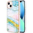 Защитный чехол Deexe Marble Style для Apple iPhone 15 - Light Green (329555LG)