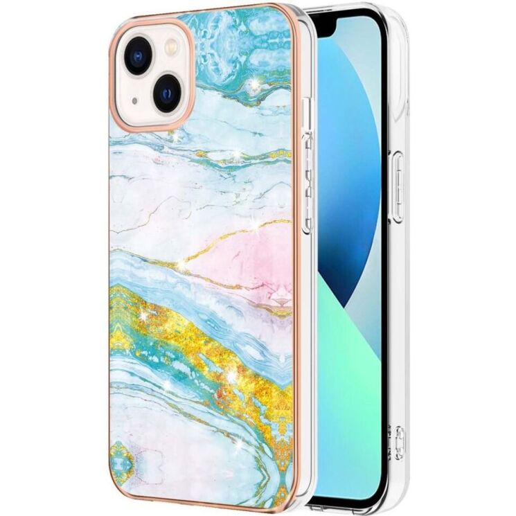Защитный чехол Deexe Marble Style для Apple iPhone 15 - Light Green: фото 1 из 5
