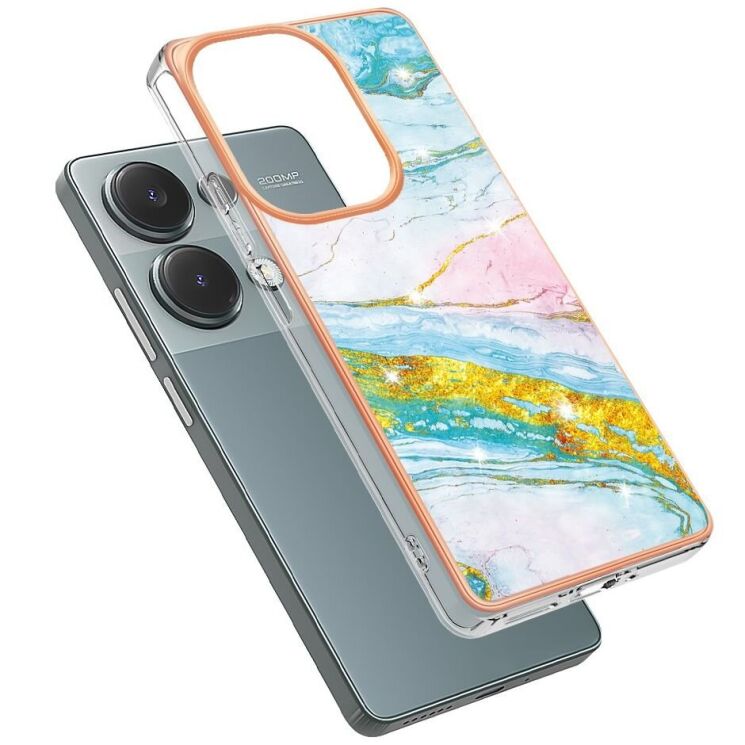 Защитный чехол Deexe Marble Style для Xiaomi Redmi Note 13 Pro 4G / Poco M6 Pro - Light Green: фото 2 из 6