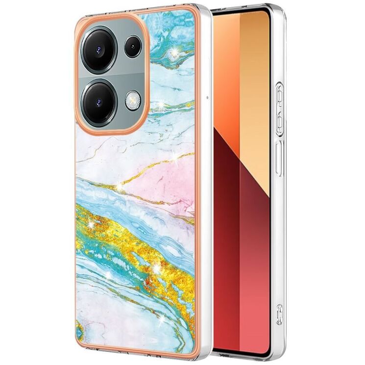 Защитный чехол Deexe Marble Style для Xiaomi Redmi Note 13 Pro 4G / Poco M6 Pro - Light Green: фото 1 из 6