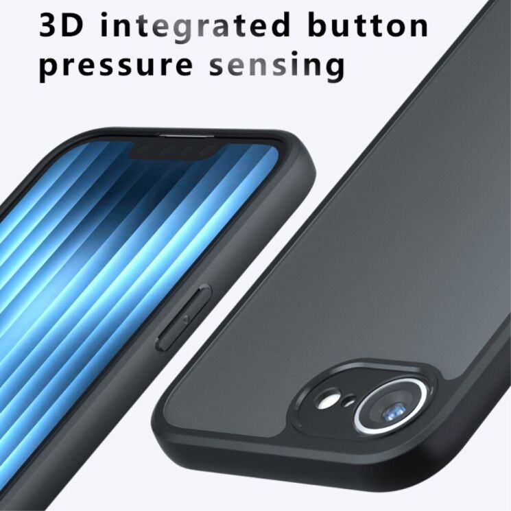 Захисний чохол Deexe Matte Skin для Apple iPhone 16e - Black: фото 4 з 10