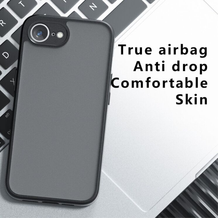 Захисний чохол Deexe Matte Skin для Apple iPhone 16e - Black: фото 2 з 10