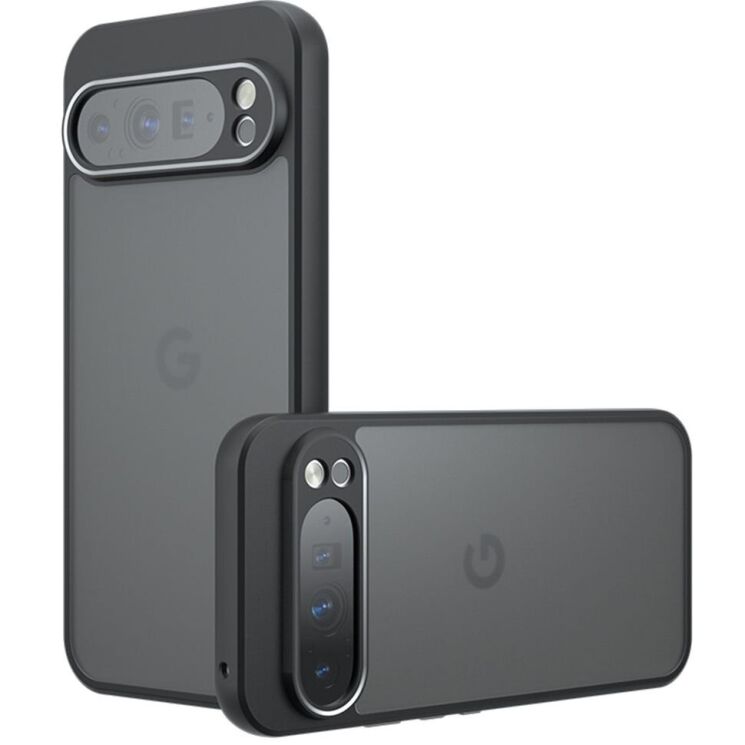 Защитный чехол Deexe Matte Skin для Google Pixel 9 Pro XL - Transparent / Black: фото 1 из 13