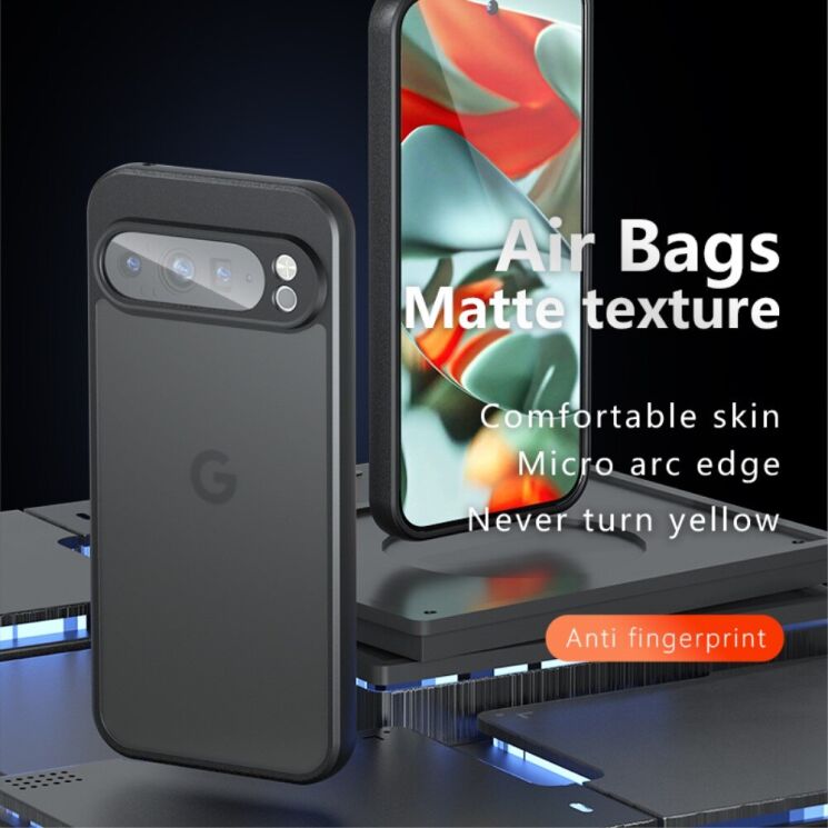 Защитный чехол Deexe Matte Skin для Google Pixel 9 Pro XL - Transparent / Black: фото 2 из 13