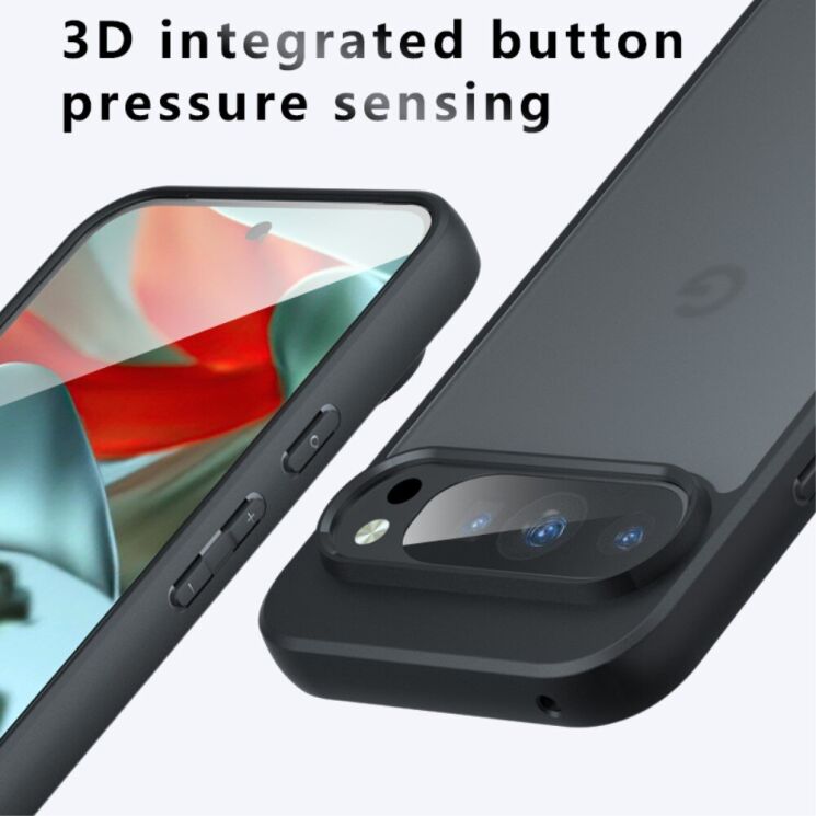 Защитный чехол Deexe Matte Skin для Google Pixel 9 Pro XL - Transparent / Black: фото 11 из 13