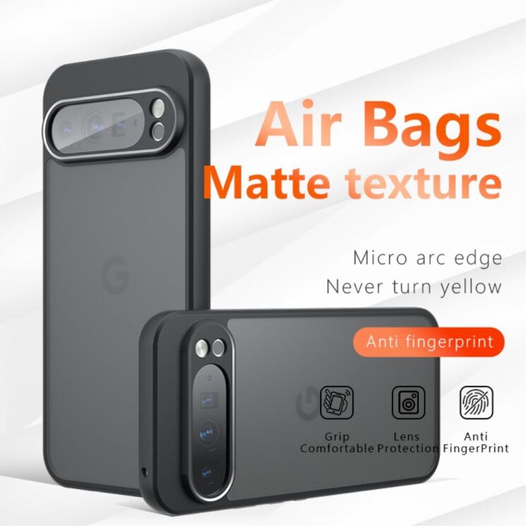 Защитный чехол Deexe Matte Skin для Google Pixel 9 Pro XL - Transparent / Black: фото 3 из 13