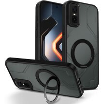 Защитный чехол Deexe Matte Skin Kickstand with MagSafe для Infinix GT 30 Pro - Black: фото 1 из 8