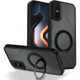 Захисний чохол Deexe Matte Skin Kickstand with MagSafe для Infinix GT 30 Pro - Black: фото 1 з 8