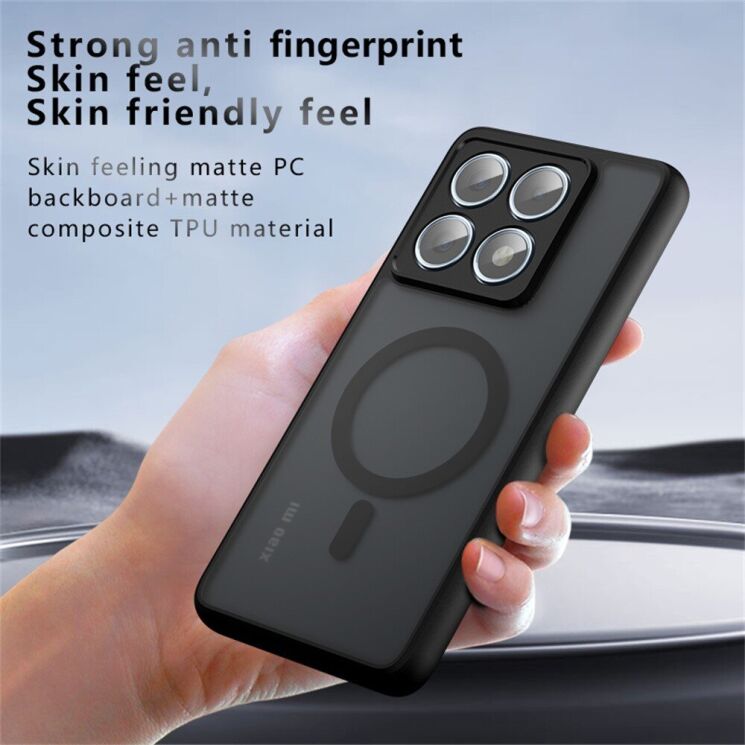 Защитный чехол Deexe Matte Skin with MagSafe для Xiaomi 14T Pro - Transparent / Black: фото 10 из 13