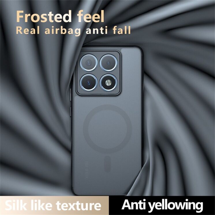 Защитный чехол Deexe Matte Skin with MagSafe для Xiaomi 14T Pro - Transparent / Black: фото 11 из 13