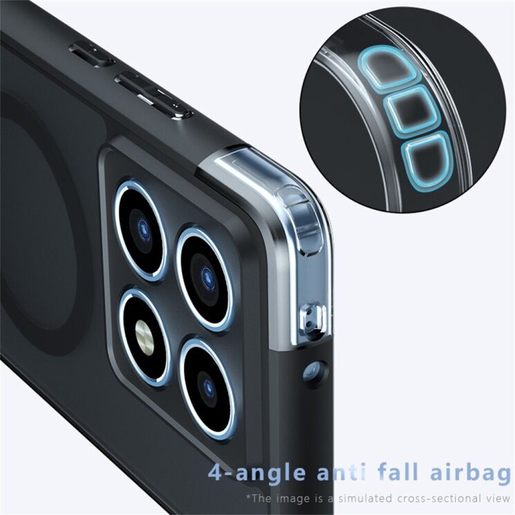 Защитный чехол Deexe Matte Skin with MagSafe для Xiaomi 14T Pro - Transparent / Black: фото 4 из 13