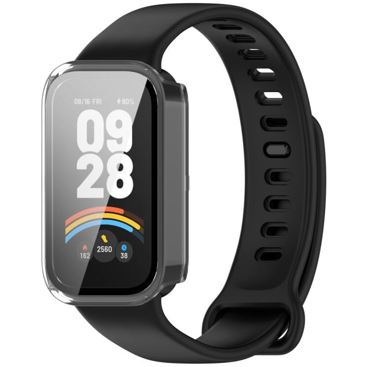 Защитный чехол Deexe Protective Frame для Xiaomi Mi Smart Band 9 Active / Redmi Band 3 - Transparent: фото 5 из 7