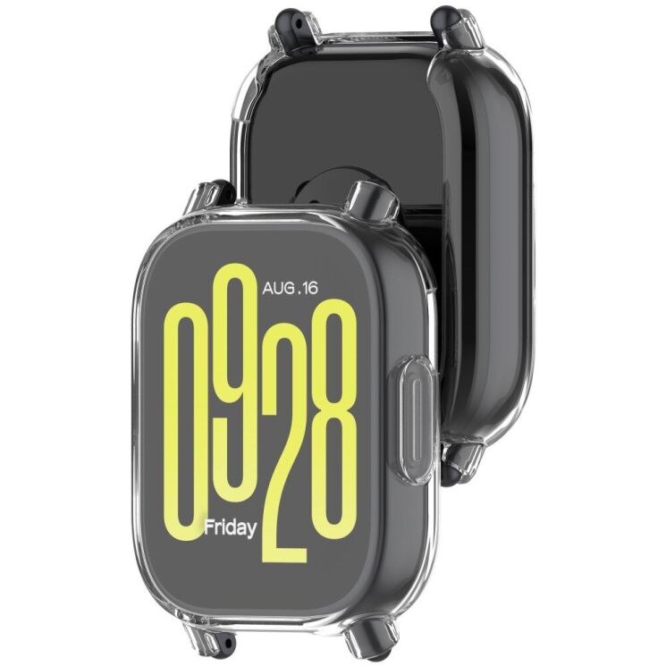 Защитный чехол Deexe Protective Frame для Xiaomi Redmi Watch 5 Active - Transparent: фото 3 из 6