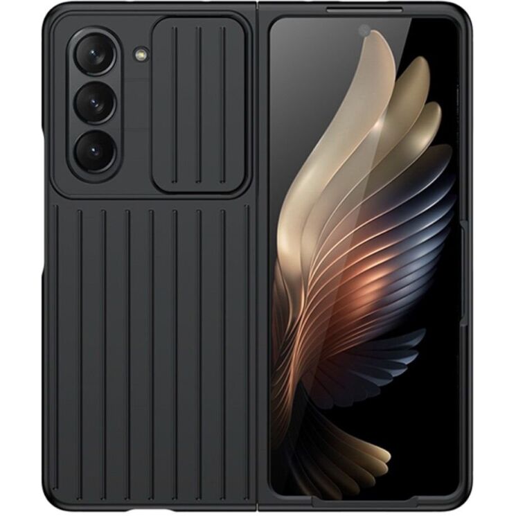 Защитный чехол Deexe Ribbed Case для Samsung Galaxy Fold 5 - Black: фото 1 из 3