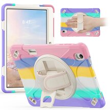 Защитный чехол Deexe Rotation Hybrid для Samsung Galaxy Tab S12 Plus - Colorful Pink: фото 1 из 10