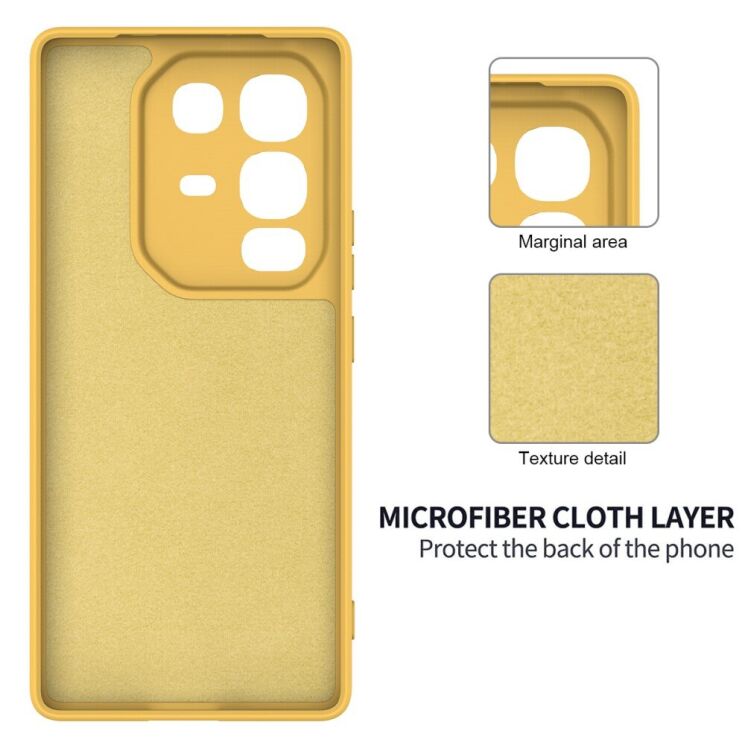 Защитный чехол Deexe Silicone Case для Infinix Note 50 / Note 50 Pro - Yellow: фото 6 из 8