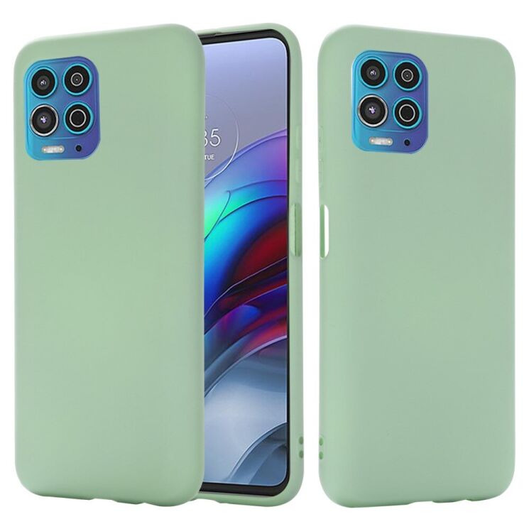 Силіконовий (TPU) чохол Deexe Silicone Case для Motorola Moto G100 - Green: фото 1 з 7