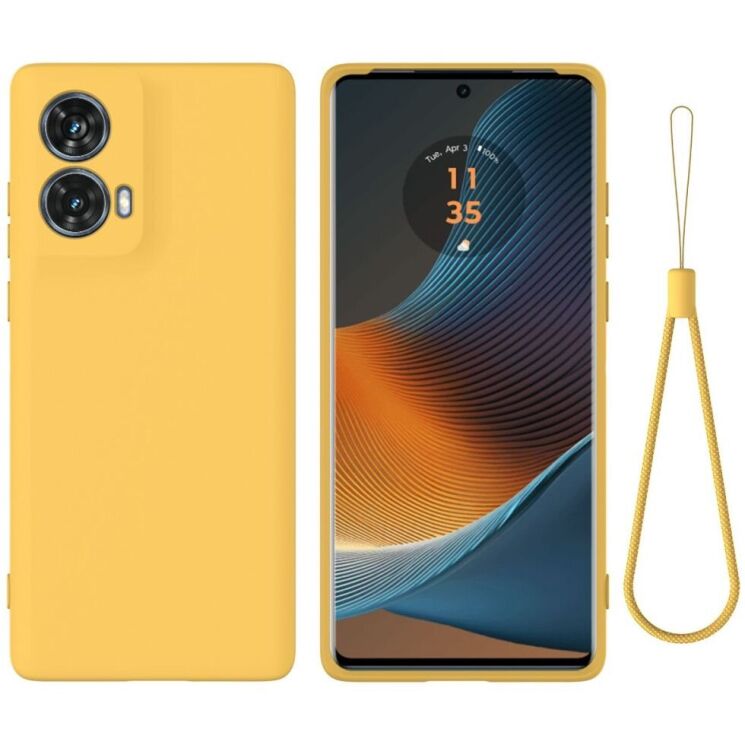 Захисний чохол Deexe Silicone Case для Motorola Moto G85 - Yellow: фото 1 з 7