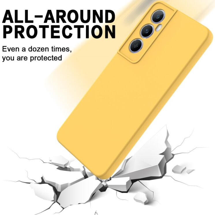 Захисний чохол Deexe Silicone Case для Realme C65 - Yellow: фото 5 з 8