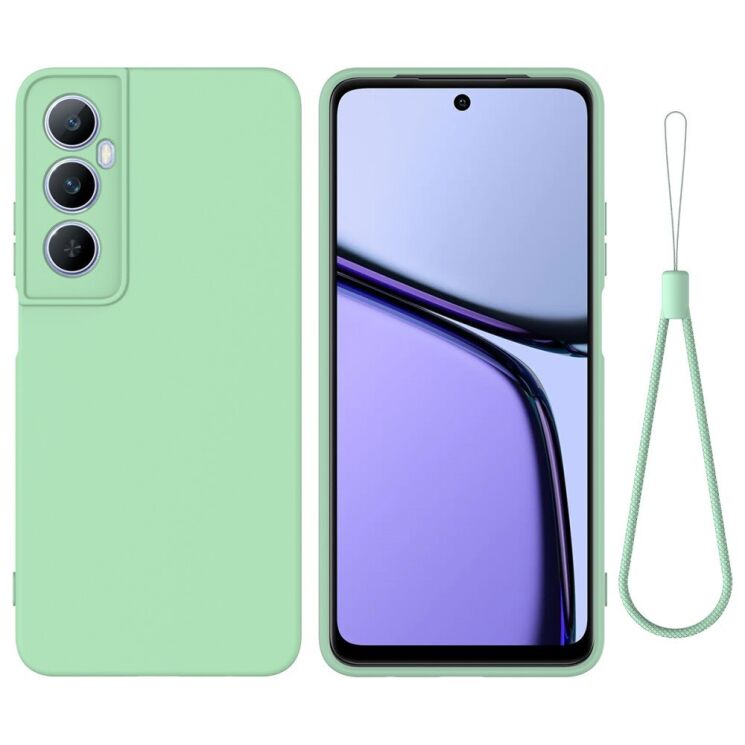 Защитный чехол Deexe Silicone Case для Realme C65 - Green: фото 1 из 8
