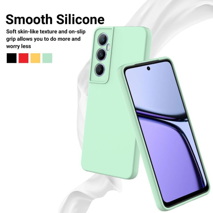 Захисний чохол Deexe Silicone Case для Realme C65 - Yellow: фото 3 з 8