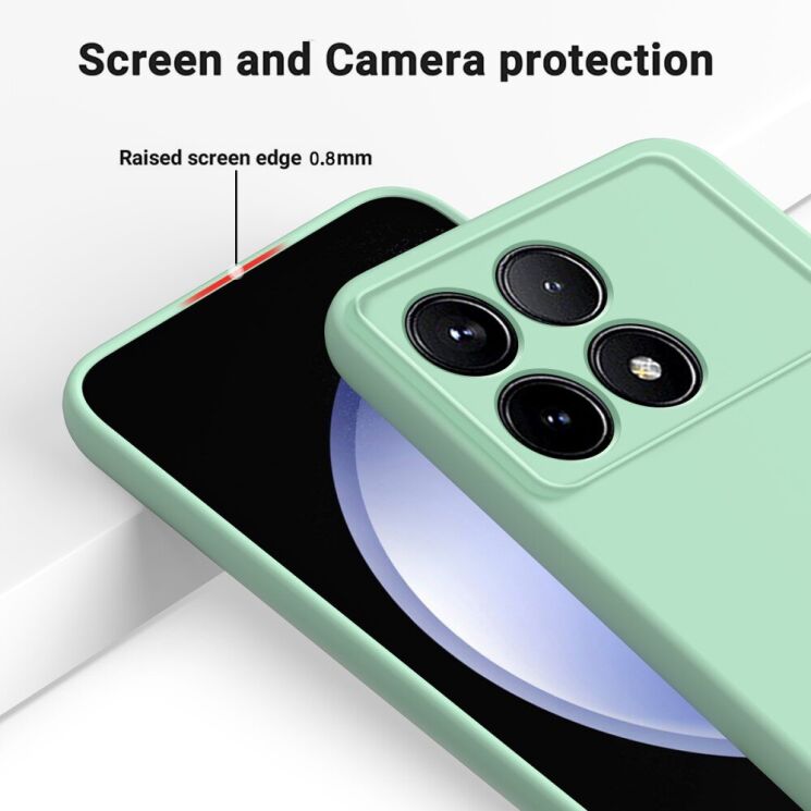 Защитный чехол Deexe Silicone Case для Xiaomi Poco F6 Pro - Yellow: фото 6 из 8