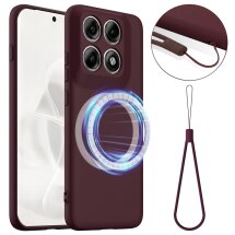 Защитный чехол Deexe Silicone Case with MagSafe для Motorola Edge 70 Pro - Wine Red: фото 1 из 9