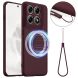 Защитный чехол Deexe Silicone Case with MagSafe для Motorola Edge 70 Pro - Wine Red (434001WR). Фото 1 из 9