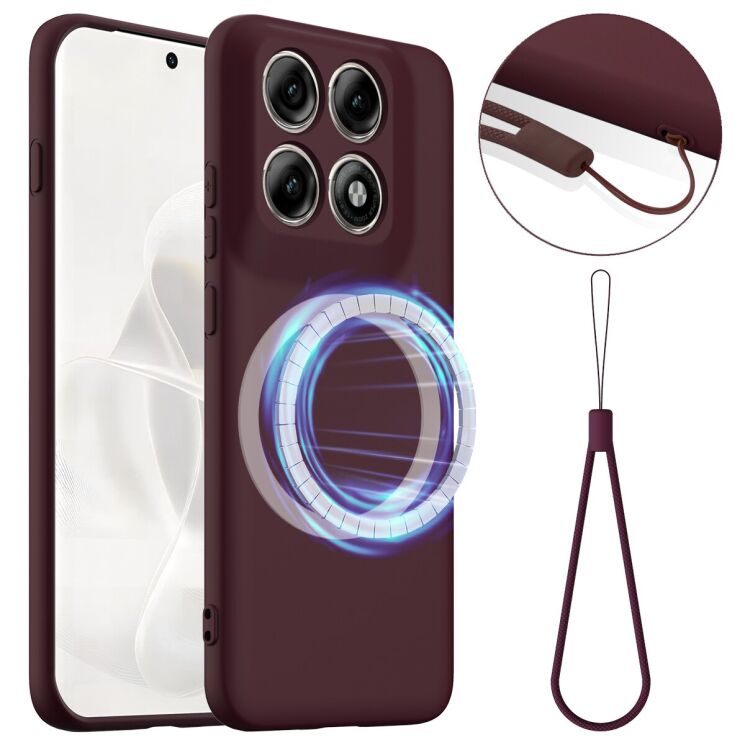 Защитный чехол Deexe Silicone Case with MagSafe для Motorola Edge 70 Pro - Wine Red: фото 1 из 9