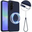 Захисний чохол Deexe Silicone Case with MagSafe для Samsung Galaxy A36 (A366) / A56 (A566) - Dark Blue (380110DB)