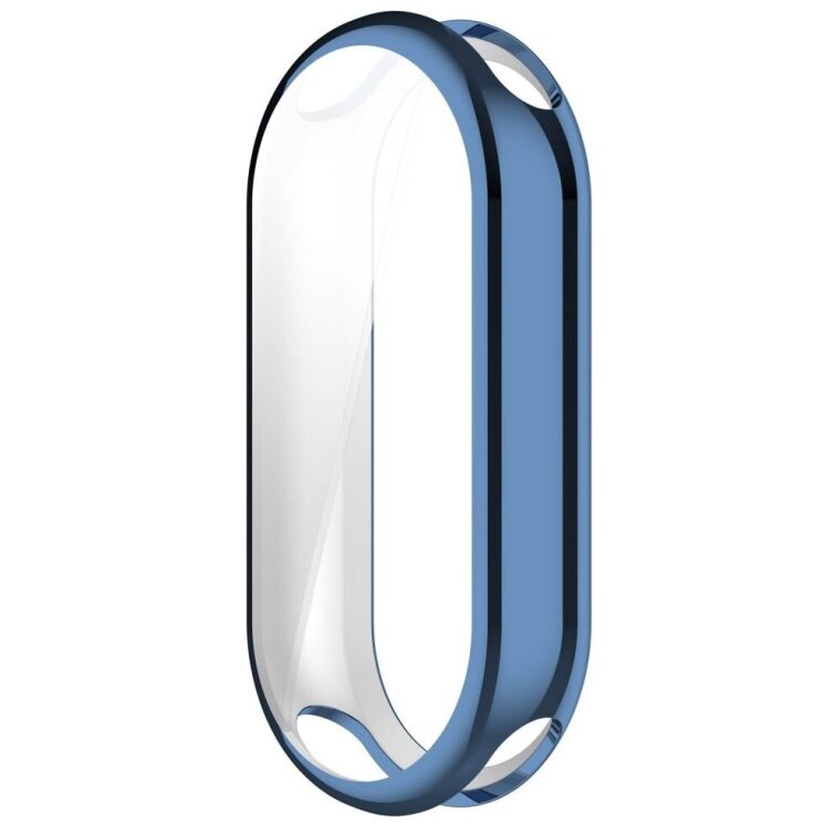 Защитный чехол Deexe Silicone Frame для Xiaomi Mi Smart Band 8 / 9 - Blue: фото 4 из 8