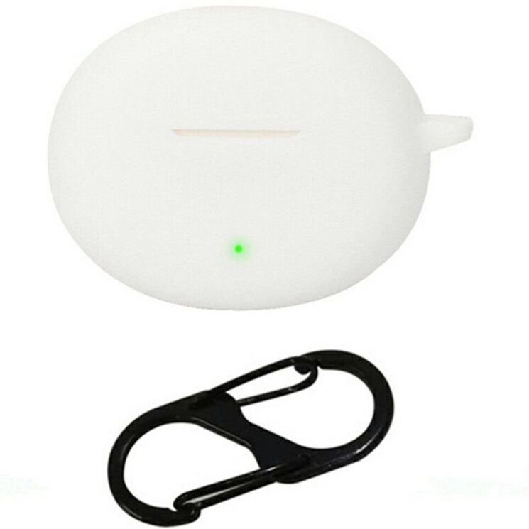 Захисний чохол Deexe Silicone Sleeve для OPPO Enco Air 4 - White: фото 1 з 8