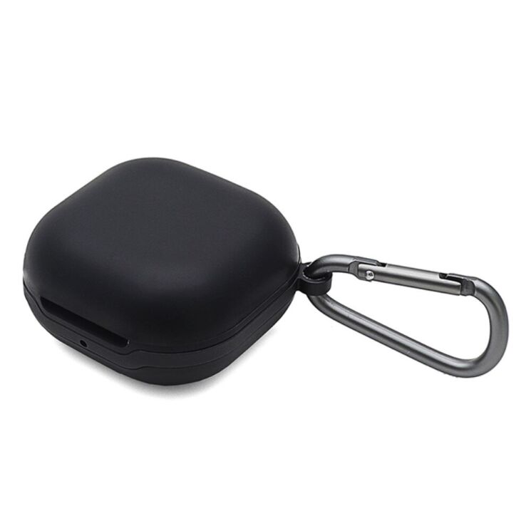 Захисний чохол Deexe Silky Silicone для Samsung Galaxy Buds Live / Buds Pro / Buds 2 / Buds 2 Pro / Buds FE - Black: фото 1 з 6