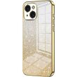 Защитный чехол Deexe Sparkles Cover для Apple iPhone 15 - Gold (339959F)