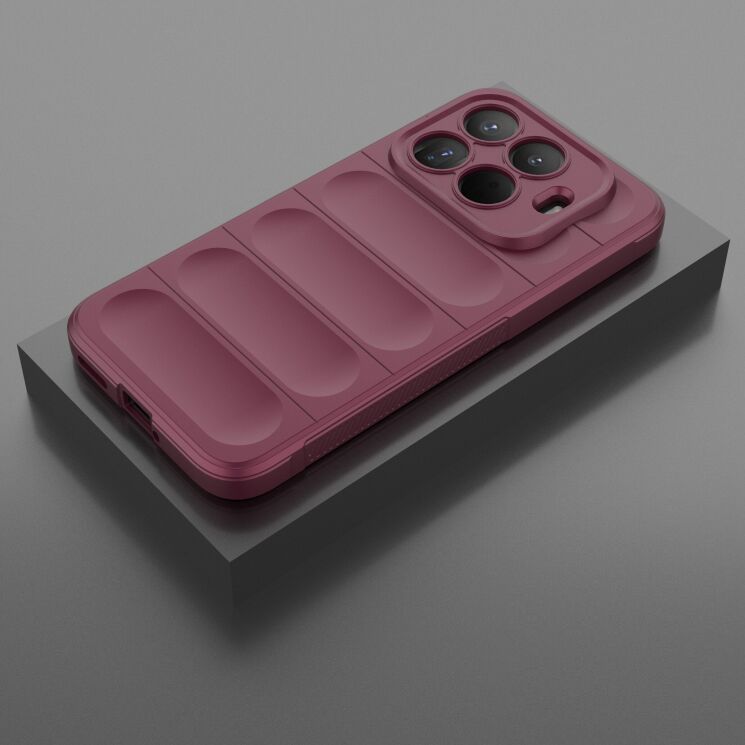 Силіконовий (TPU) чохол Deexe Terra Case для Xiaomi 15T Pro - Wine Red: фото 5 з 9